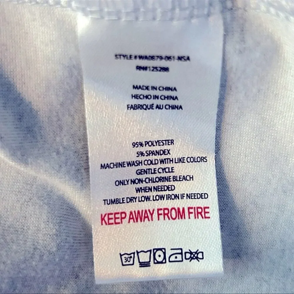 Rae Dunn Dream Gray Button Front Pajama Shirt Large - Picture 10 of 13